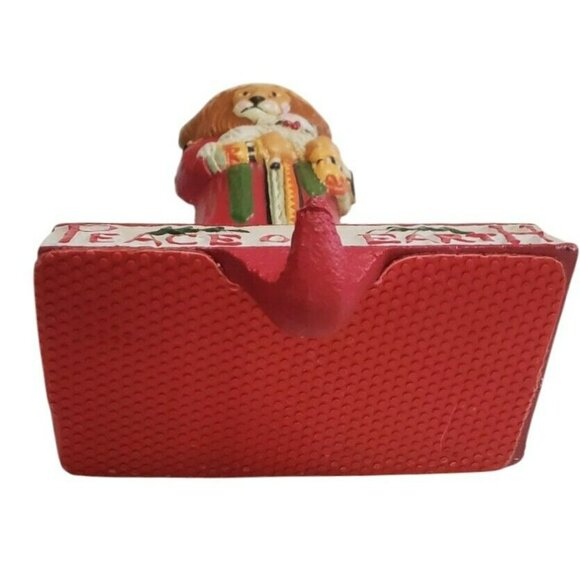 VTG Mary Engelbreit Cast Iron Christmas Stocking Hanger Lion Lamb PEACE 0N EARTH - Picture 6 of 13